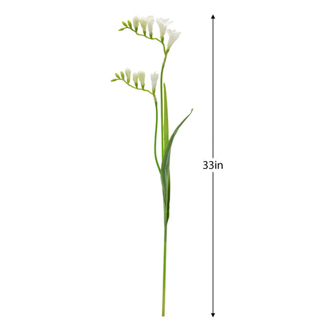 Freesia Multi Bloom 33" Stem - White