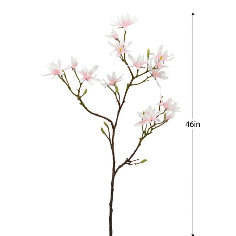 Japanese Magnolia 46L" Faux Multi Bloom Spray Stem - Pink