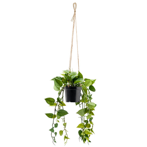 Ivy Hanging Faux Potted Plant With String Hanger