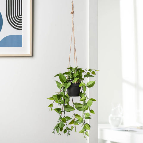 Ivy Hanging Faux Potted Plant With String Hanger