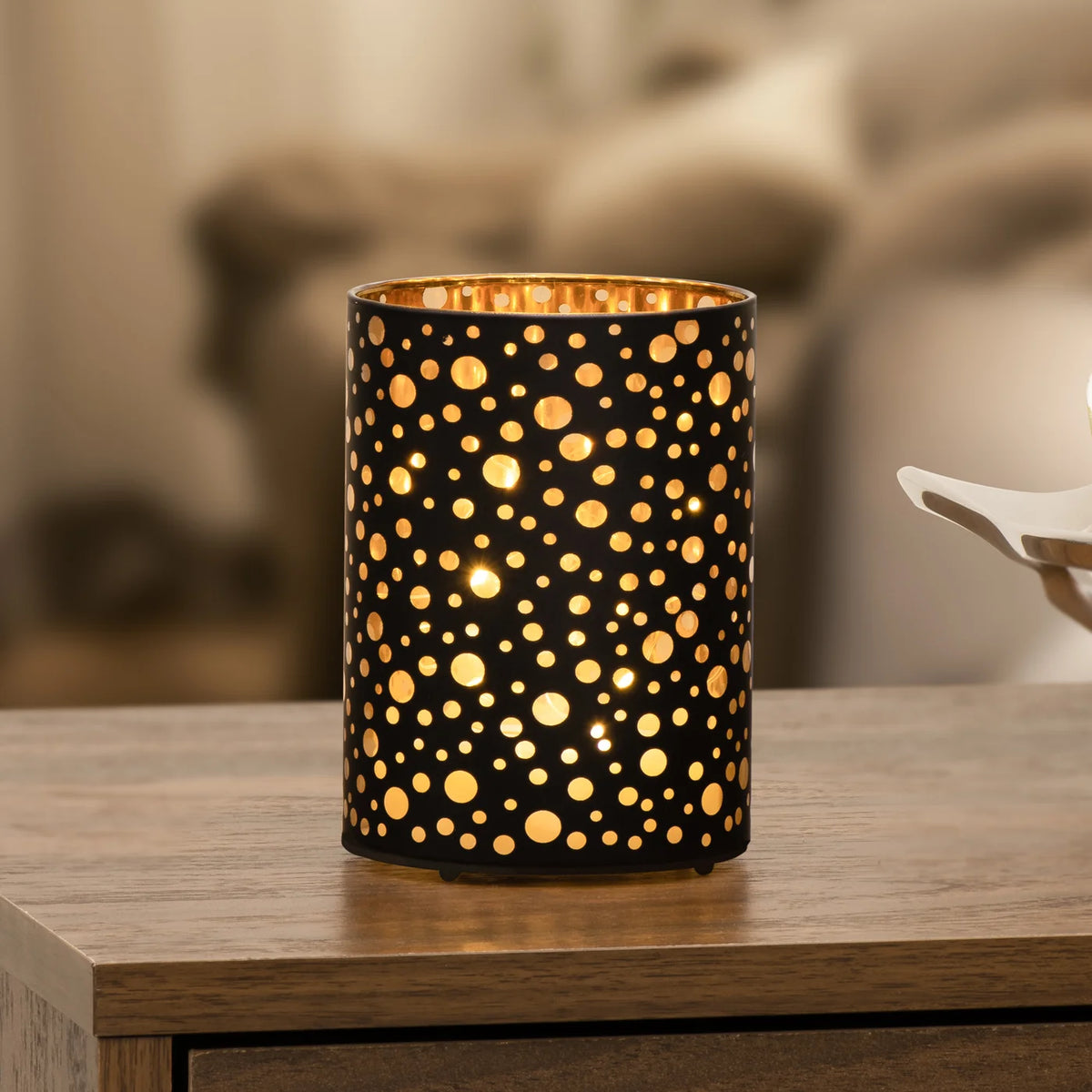 Silhouette Dot Design Black Glass 3.5x5