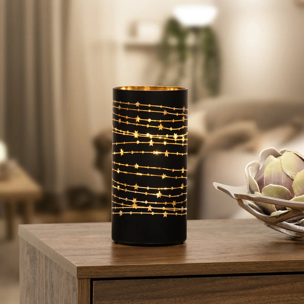 Silhouette Star Design Black Glass 4x8