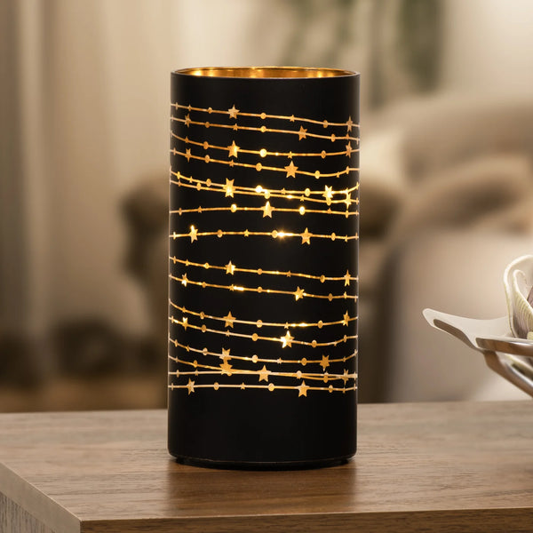 Silhouette Star Design Black Glass 4x8