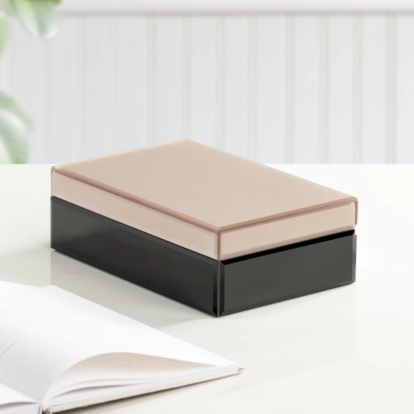 Allure 2 Tone Rose/Black Bevel Glass 9.5x6.5