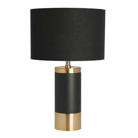 Loris Column Brass/Black Cement Table Lamp