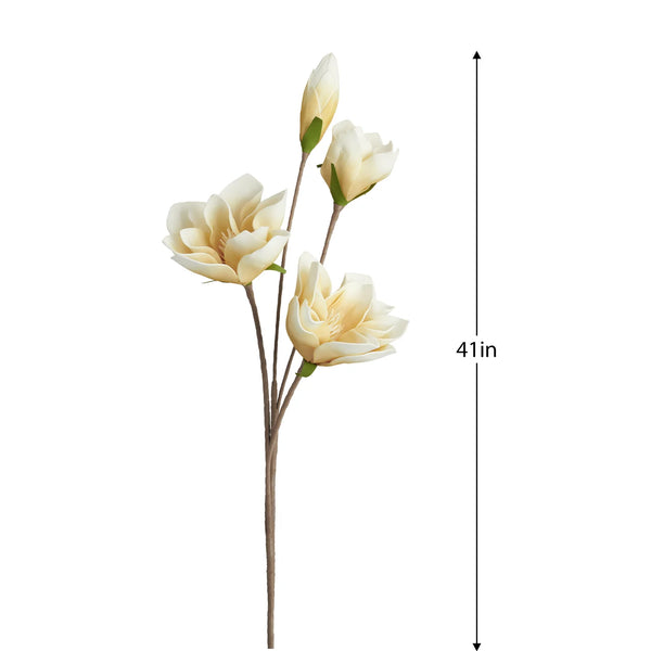 Desert Four Bloom Magnolia 41" Stem - Yellow