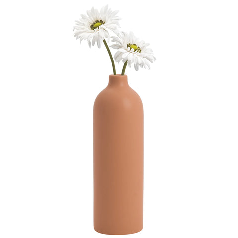 Komi 11h" Ceramic Bottle Vase - Terracotta