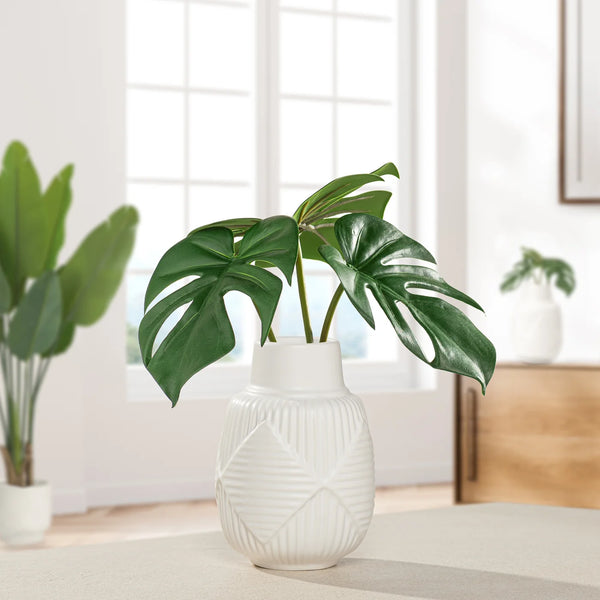 Argyle Embossed Stripe Matte White 6.25h