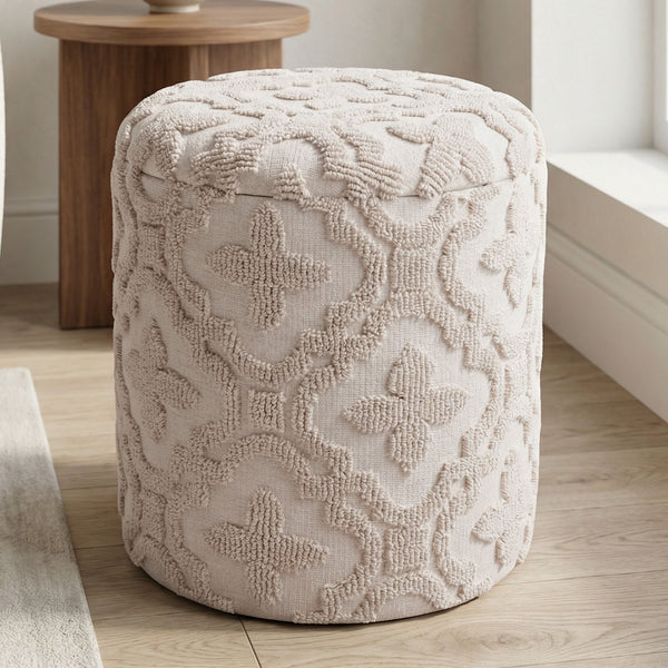 Magnolia Round Storage Ottoman