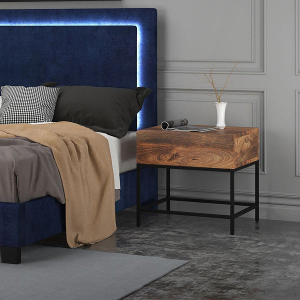 Burnaby Accent Table - Natural Burnt