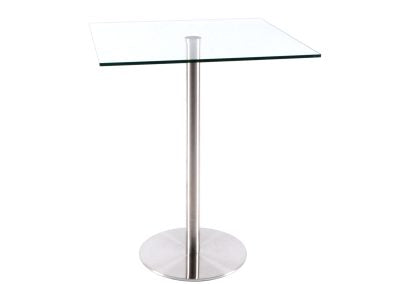 Aris 30" Square Glass Counter Table