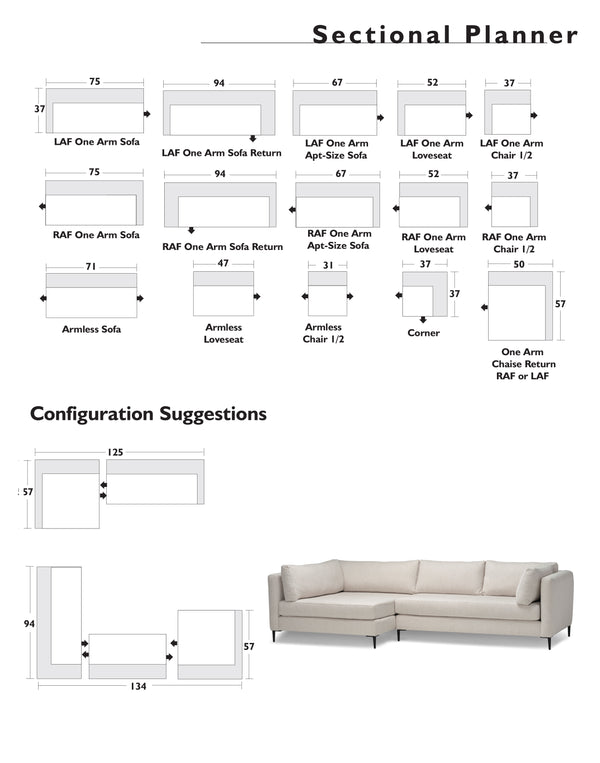 Tony Sectional Sofa - Custom Made