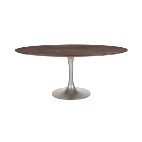 Aspen Oval Dining Table - Silver Base