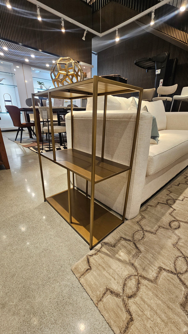 Eiffel Low Bookcase – Small | Antique Brass Iron (Floor Model)