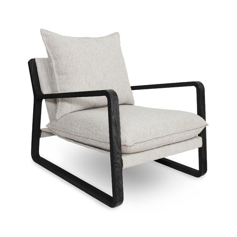 Sling Chair – Black Frame – Taupe Boucle