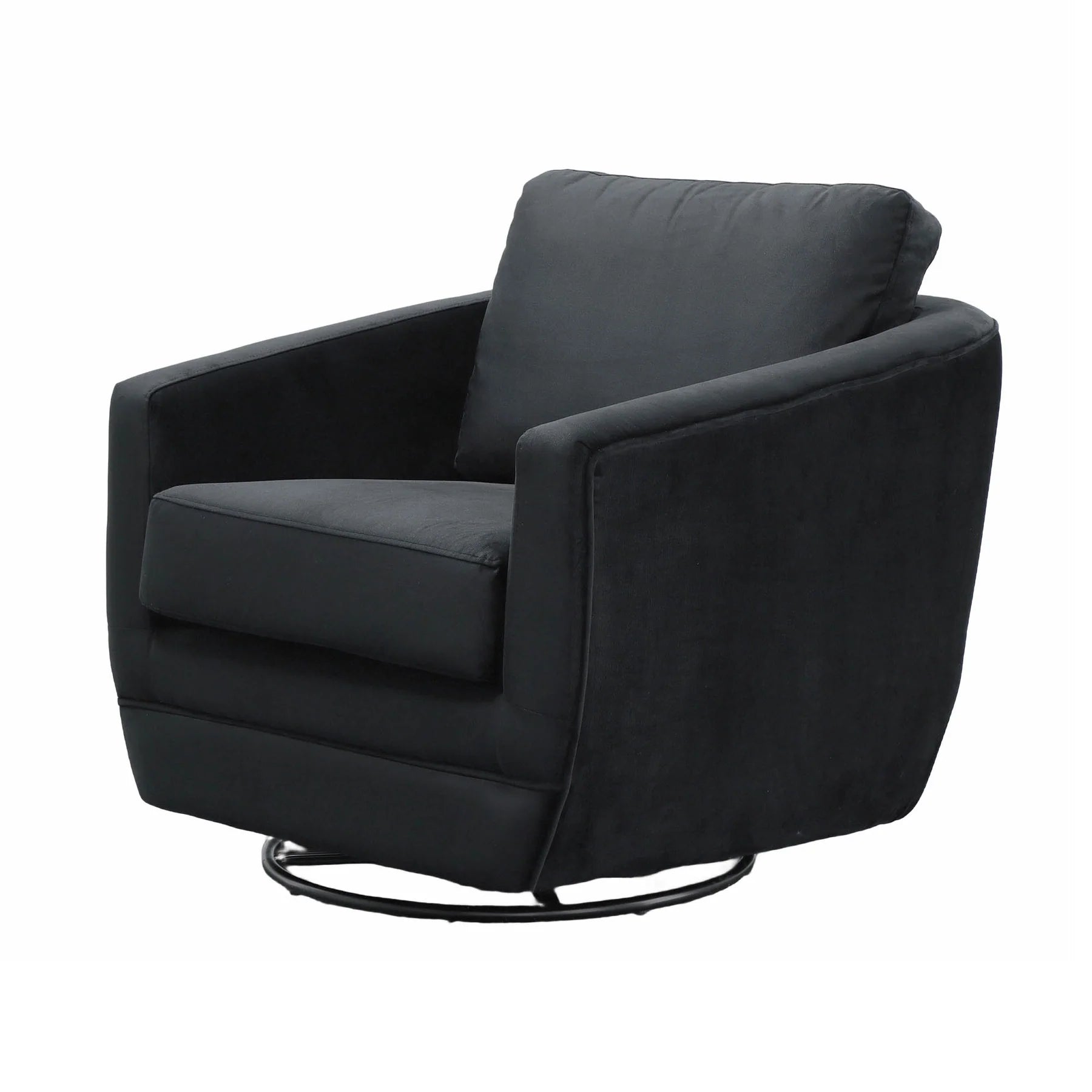 Halting Swivel Glider - Velvet Black