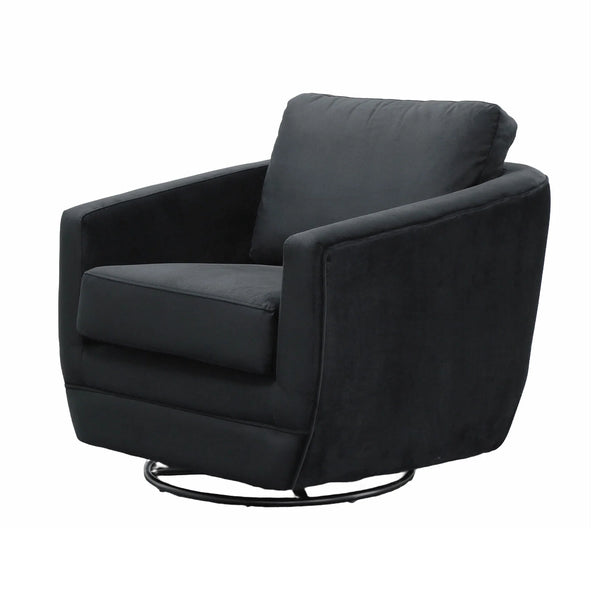Halting Swivel Glider - Velvet Black