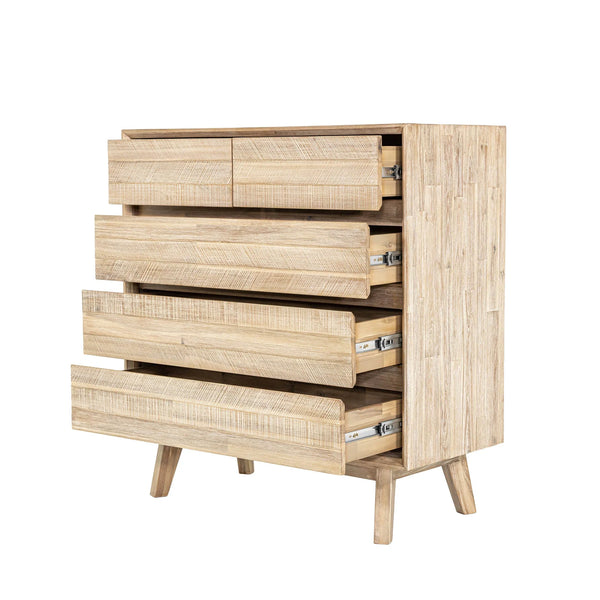 Maya 5 Drawer Chest - Light Driftwood