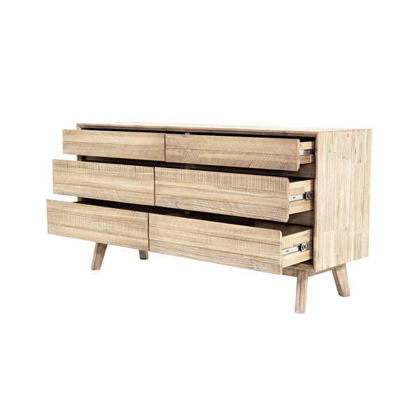Maya 6 Drawer Chest Dresser - Light Driftwood