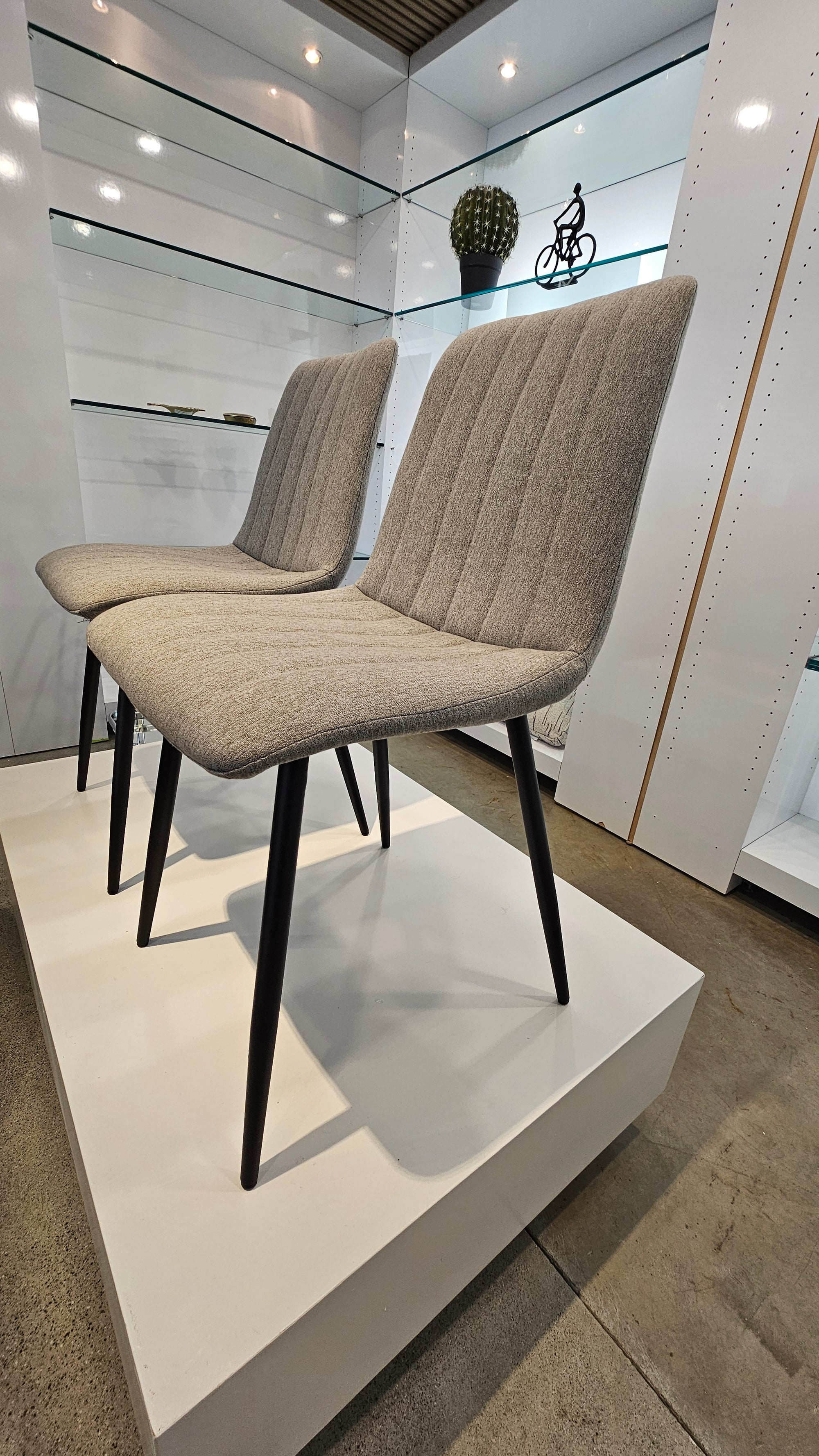 Grey Fabric Dining Chair (Floor Model)