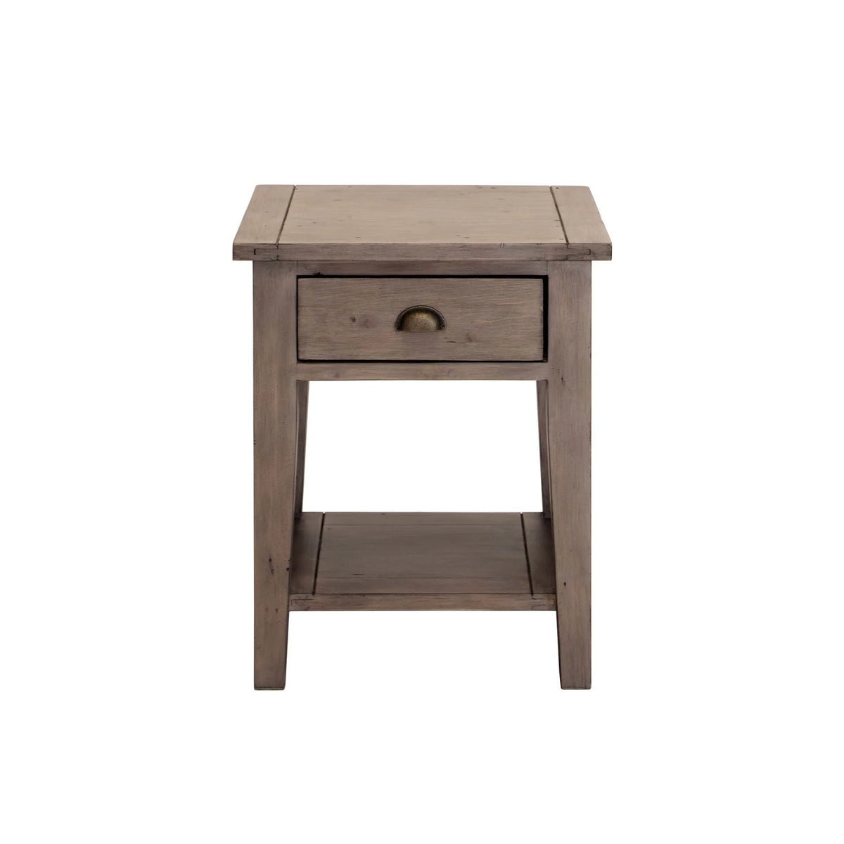 Irish Coast Reclaimed Pine End Table in Sundried Ash - Small