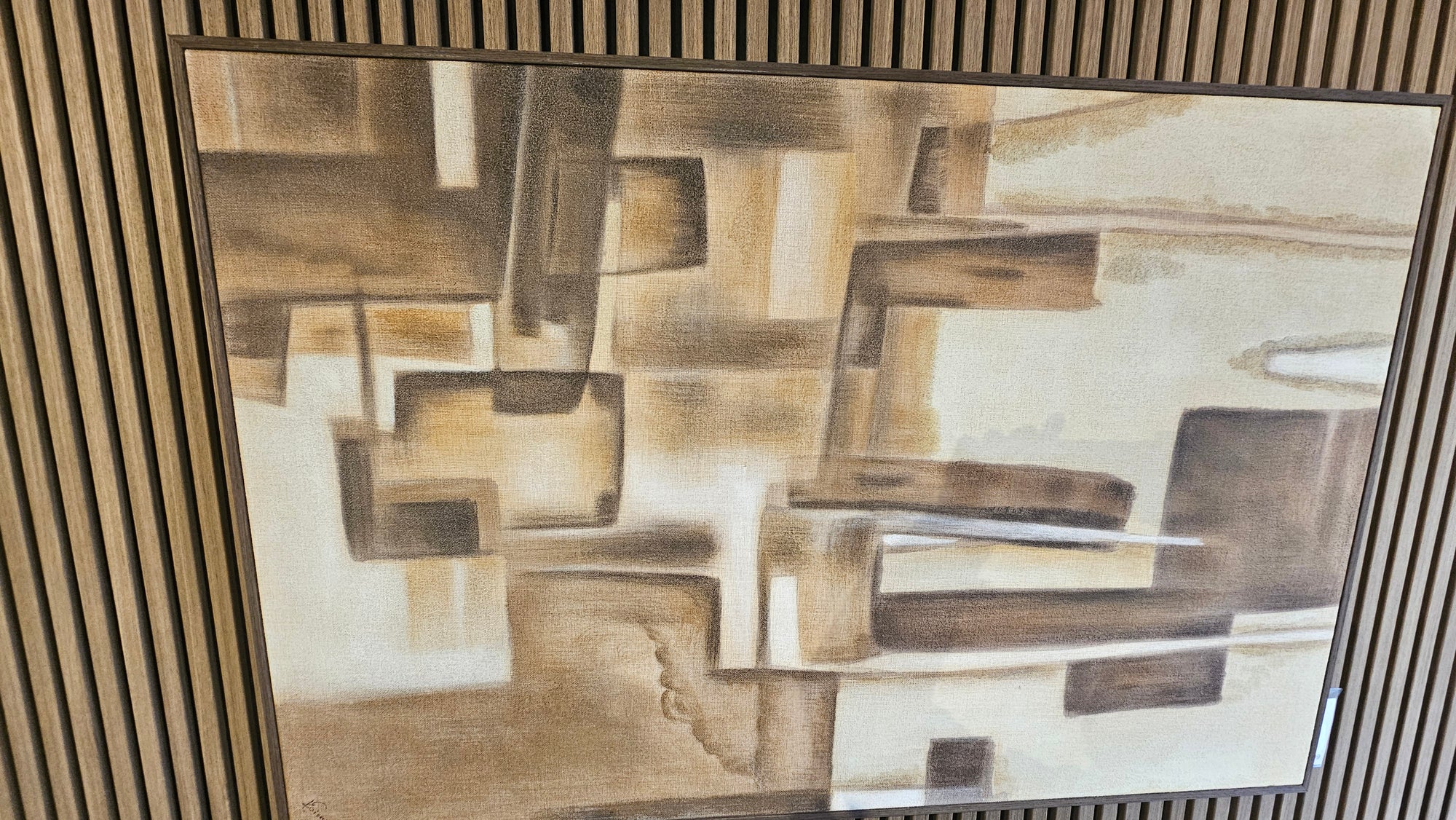 Iberis Canvas Painting | Hand-Painted Abstract Art (Floor Model)