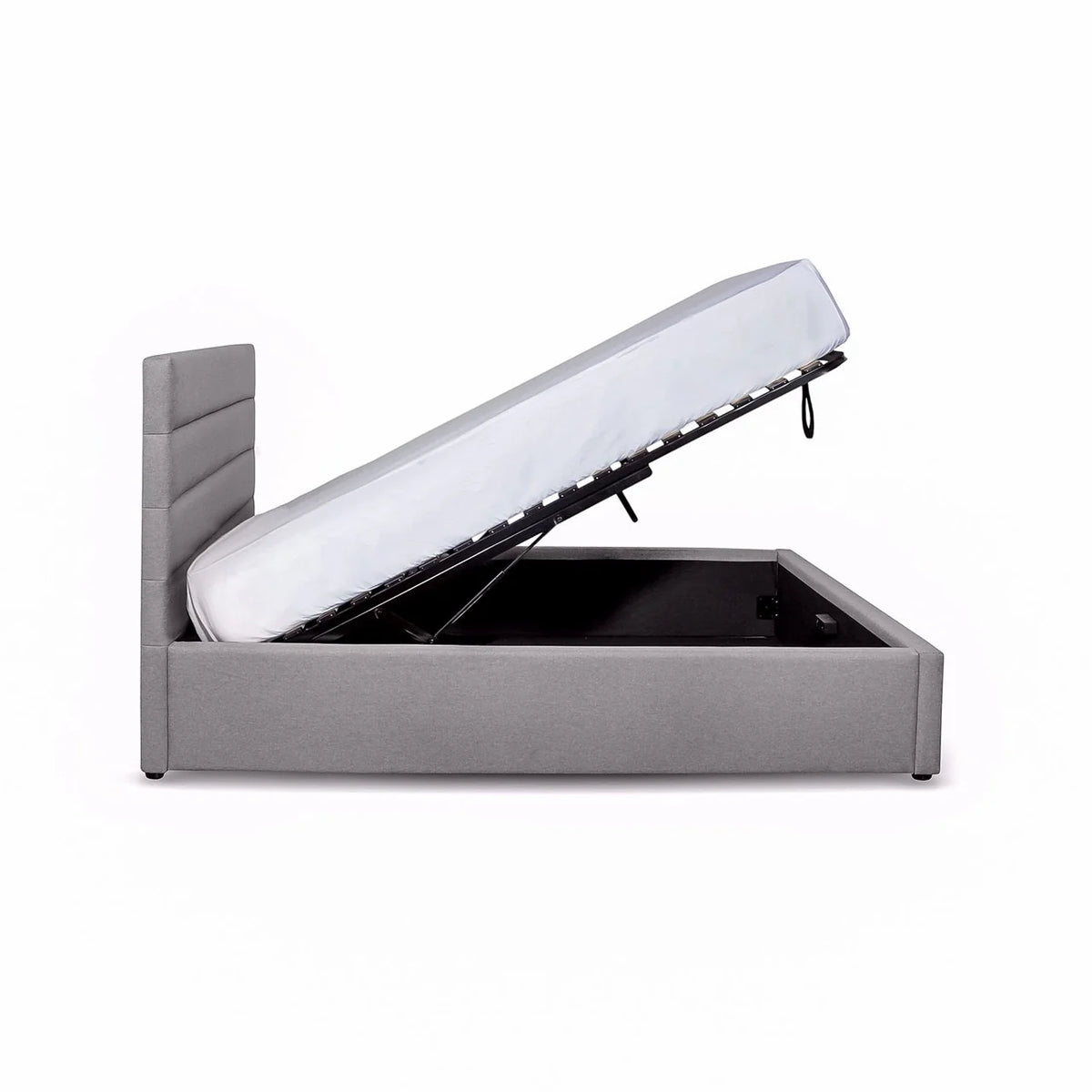Danny Storage Single Bed – Greige