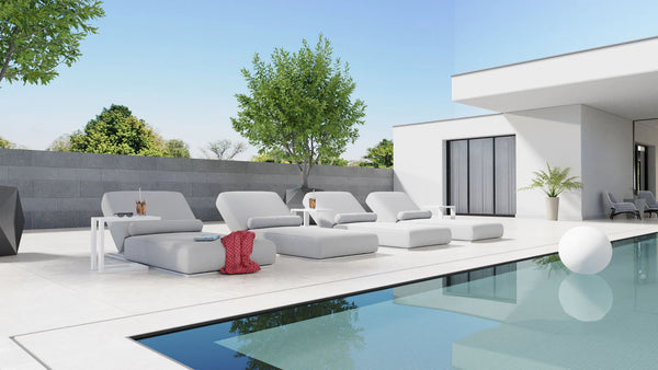 Bondi Lounger Chair - Silver Grey