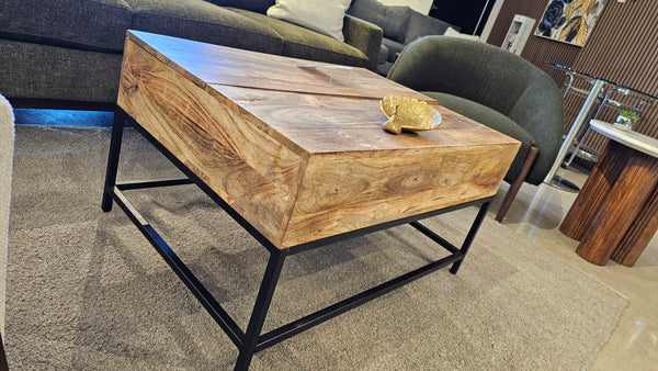 Lift-Top Solid Mango Wood Coffee Table (Floor Model)