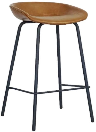 Mitch Faux Leather Counter Stool - Tan