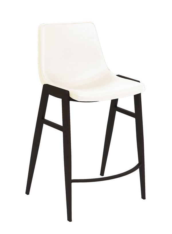 Rocket Counter Stool - White with Matte Black Powder Coated