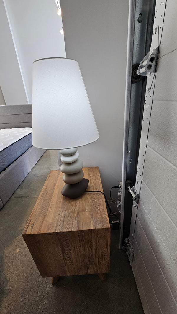 Oslo Ceramic Stacked Stone Table Lamp - Multi-Colored (Floor Model)