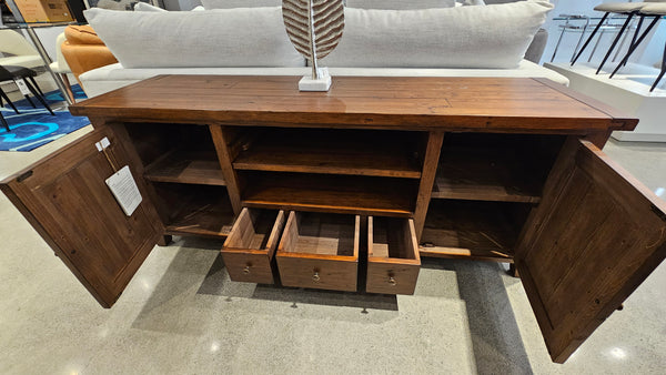 Reclaimed Pine Media Cabinet – Handcrafted Rustic Design (Floor Model)