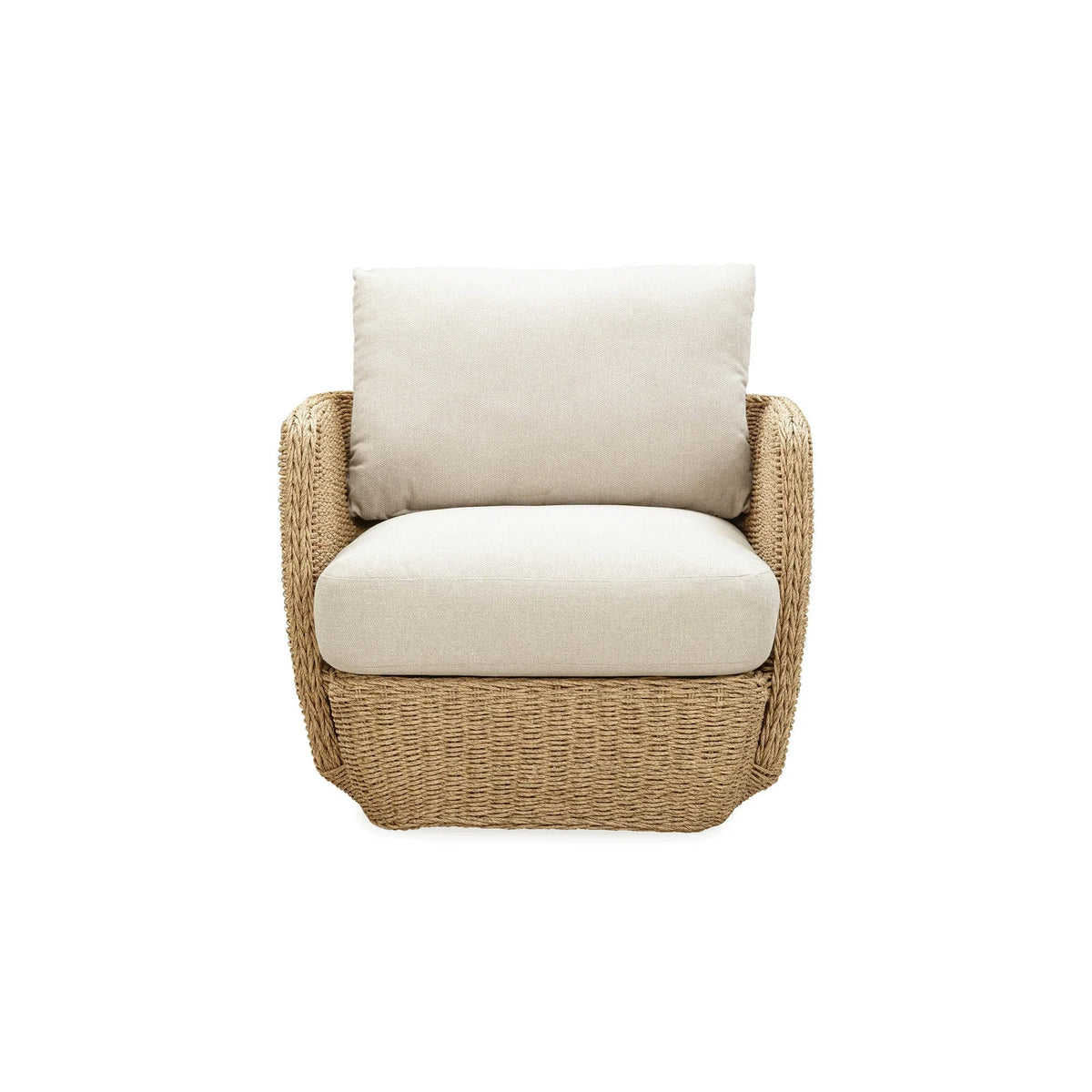 Woven Coastal Club Chair