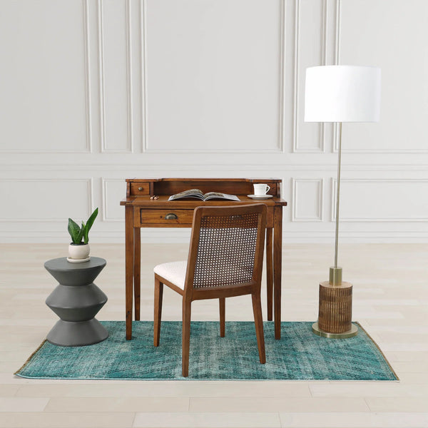 Cane Dining Chair - Scandi Boucle White/Brown Frame (Limited Edition)