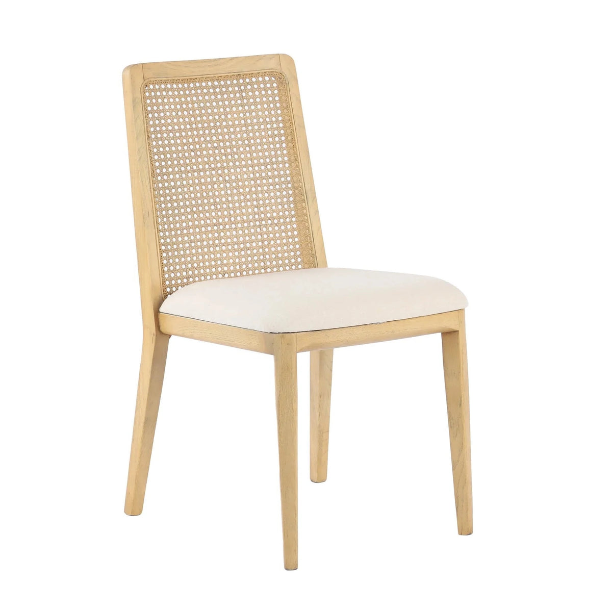 Cane Dining Chair - Oyster Linen/Natural