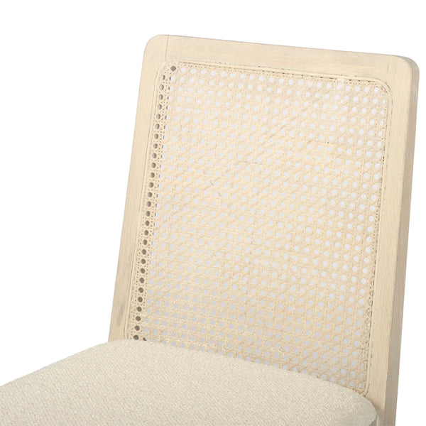 Cane Dining Chair - Scandi Boucle White/White Wash Frame (Limited Edition)