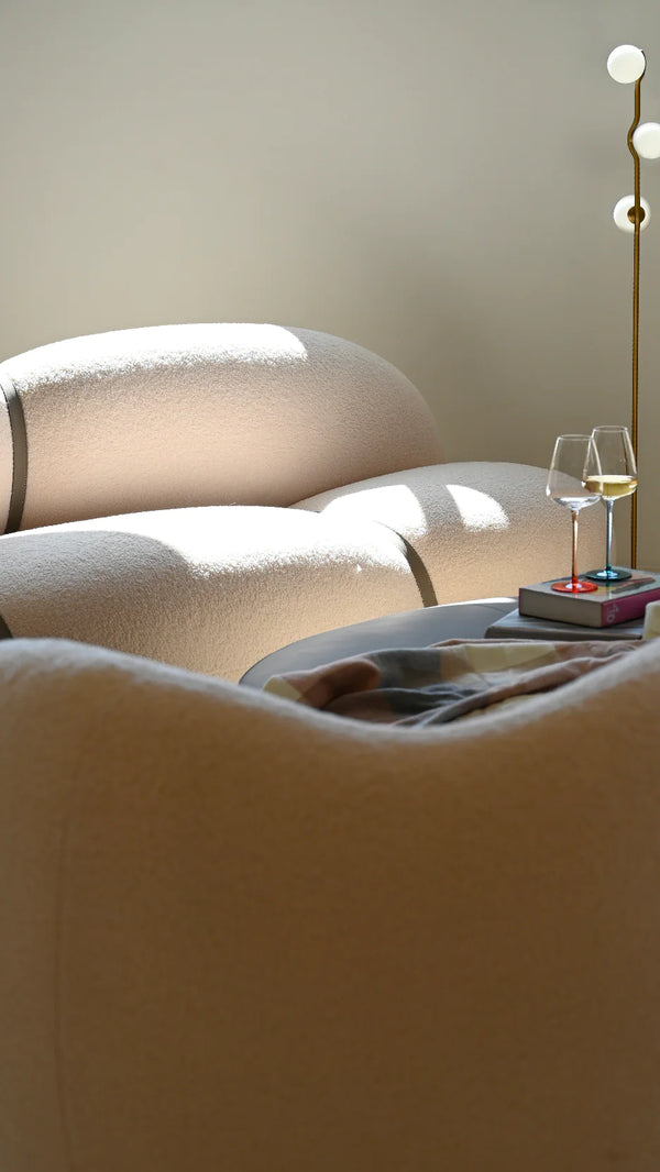 Cumulus Fabric Sofa in Teddy Cream