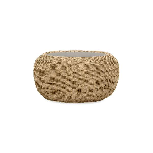 Woven Coastal Side Table