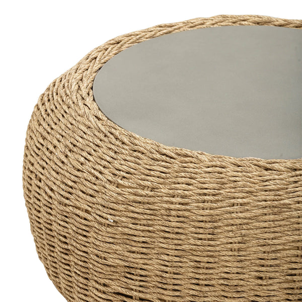 Woven Coastal Side Table
