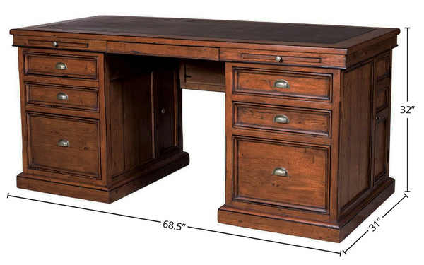 Lifestyle African Dusk Reclaimed Pine Double Desk