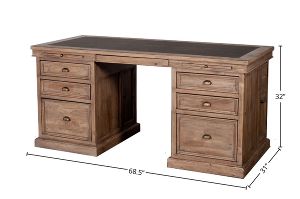 Lifestyle Sundried Reclaimed Pine Double Desk