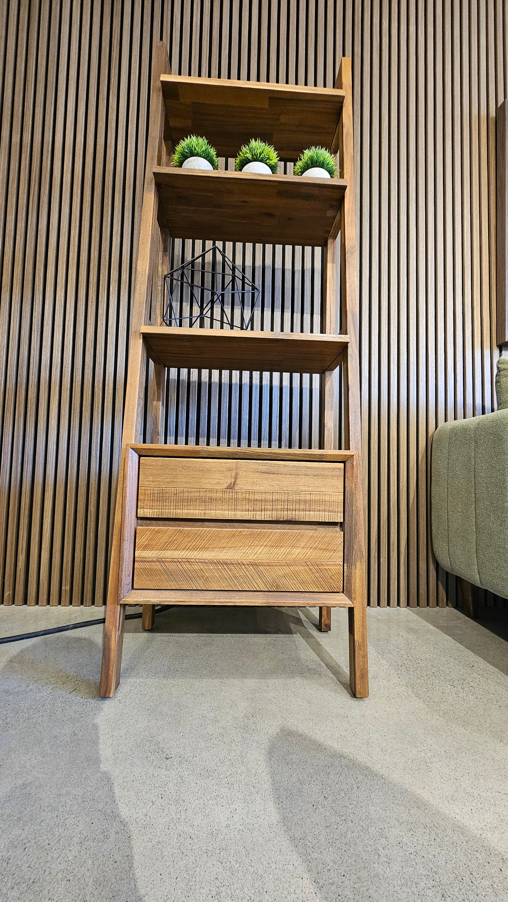 Solid Acacia Wood Modular Bookcase – Warm Pecan Finish (Floor Model)