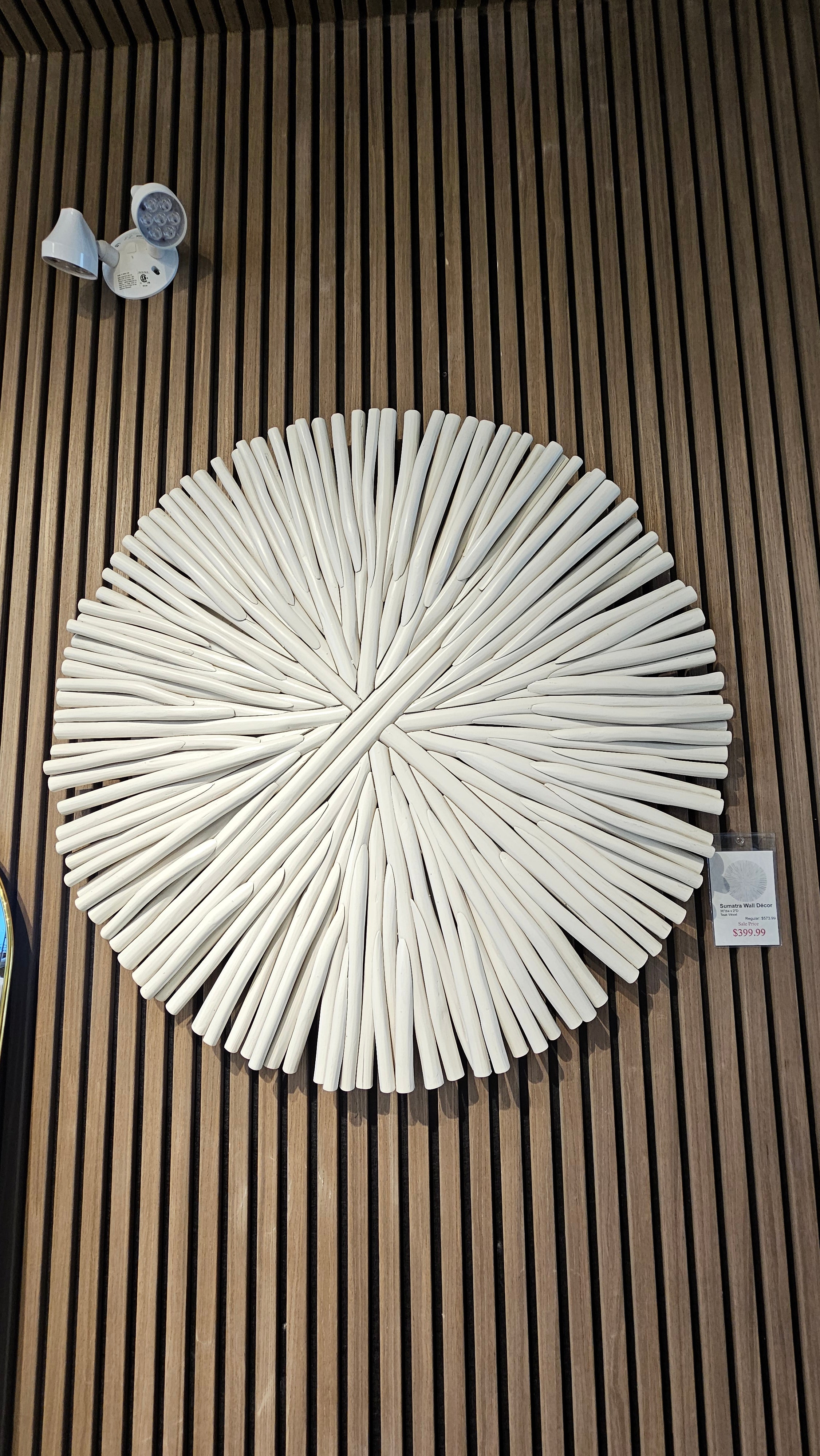 Sumatra Teak Wood Wall Décor – 36” Round (Floor Model)