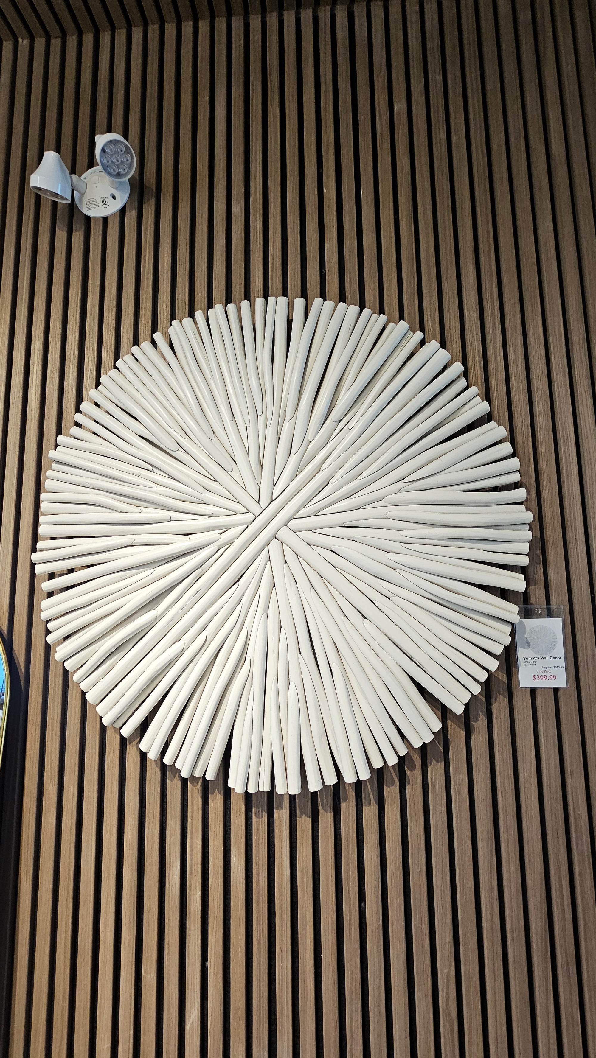 Sumatra Teak Wood Wall Décor – 36” Round (Floor Model)