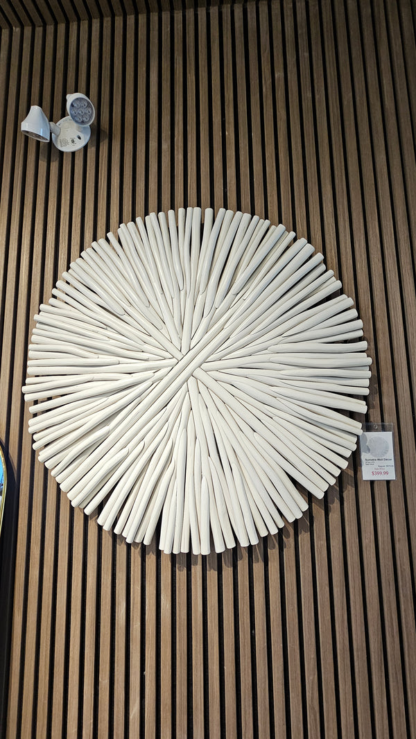 Sumatra Teak Wood Wall Décor – 36” Round (Floor Model)