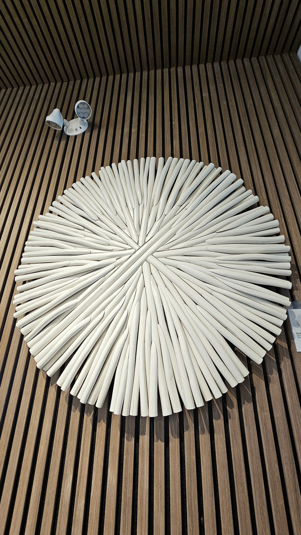 Sumatra Teak Wood Wall Décor – 36” Round (Floor Model)