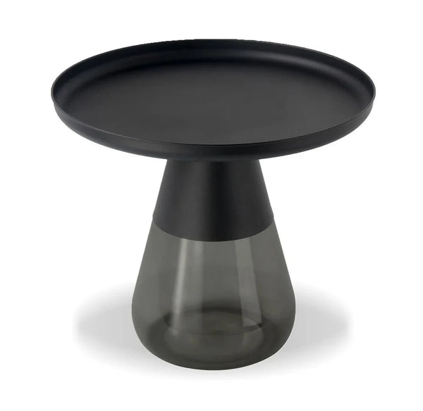 Duverre End Table - Black/Smoke Grey