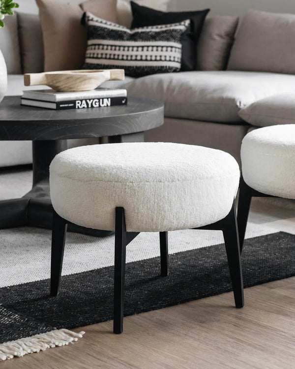 Wilson Stool - White Boucle