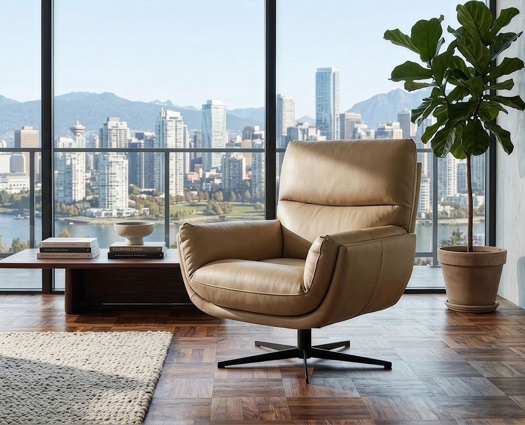 Sienna Leather Swivel Chair